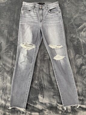 Joe's Jeans Light Gray Distressed Skinny Jeans